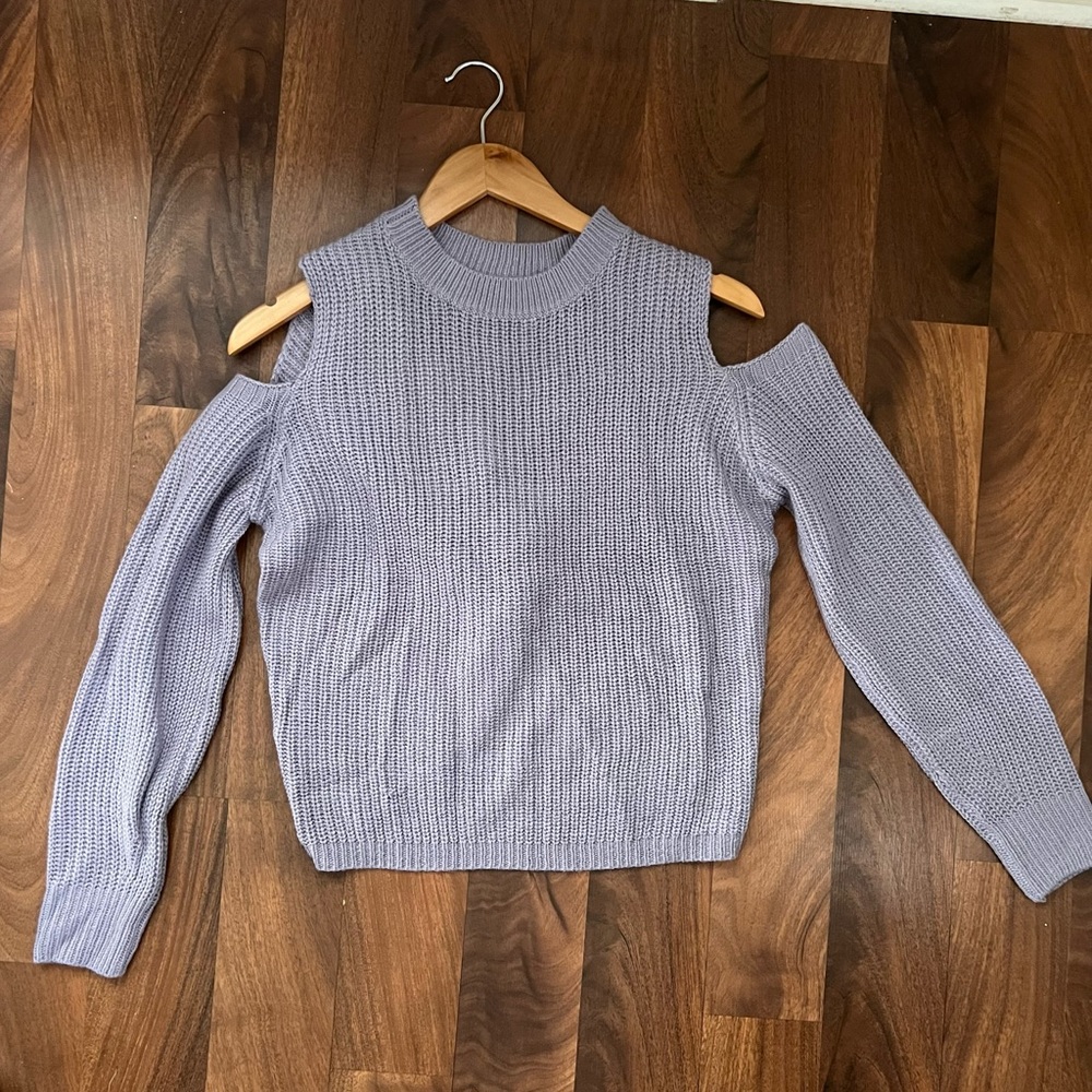 Purple Cold Shoulder Sweater NWT